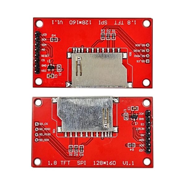 1.8 inch TFT LCD Display Module SPI 128×160 With PCB for Arduino back