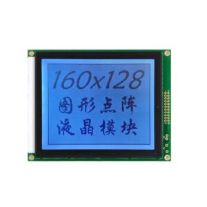 160x128 LCD Graphic Display Module blue background black text