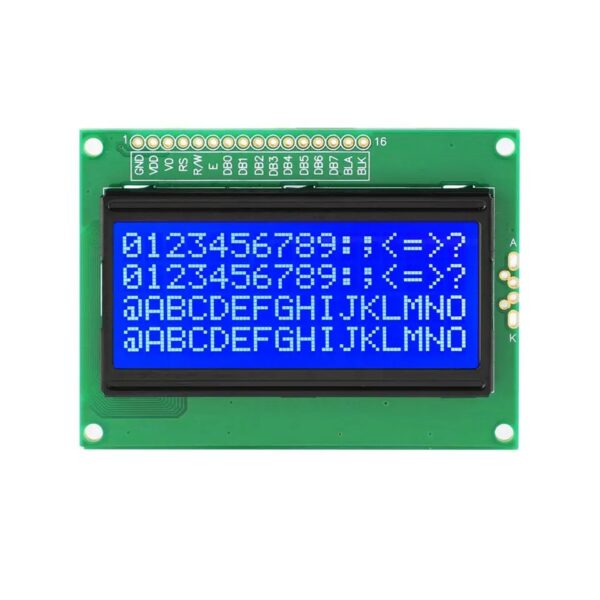 16x4 LCD Display, Character LCD Module 16 Pins, Embedded Microconroller front