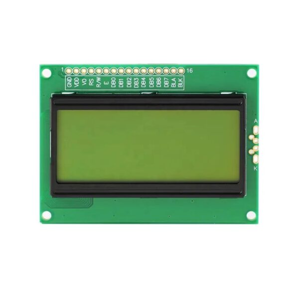 16x4 LCD Display, Character LCD Module 16 Pins, Embedded Microconroller yellow backlight off
